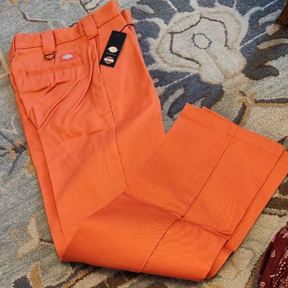 Limited Edition Harley-Davidson/Dickies Men’s Orange Work Chinos Sold Out Online